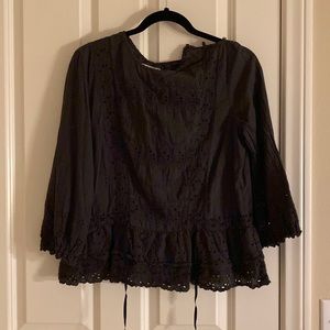 Anthropologie Megan Eyelet Blouse